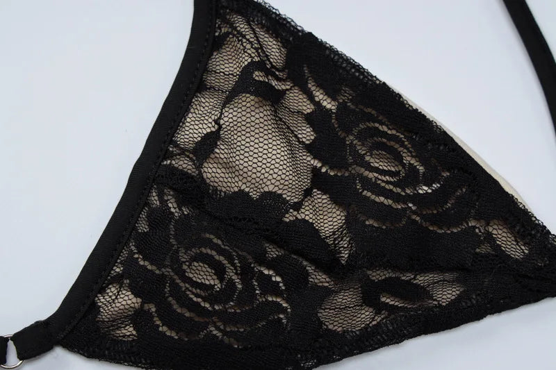 HLJ Y2K Sexy Lace Two Piece Set for Woman Letter Printing See Through Long Sleeve Crop Top + Shorts Suits Female Streetwear New