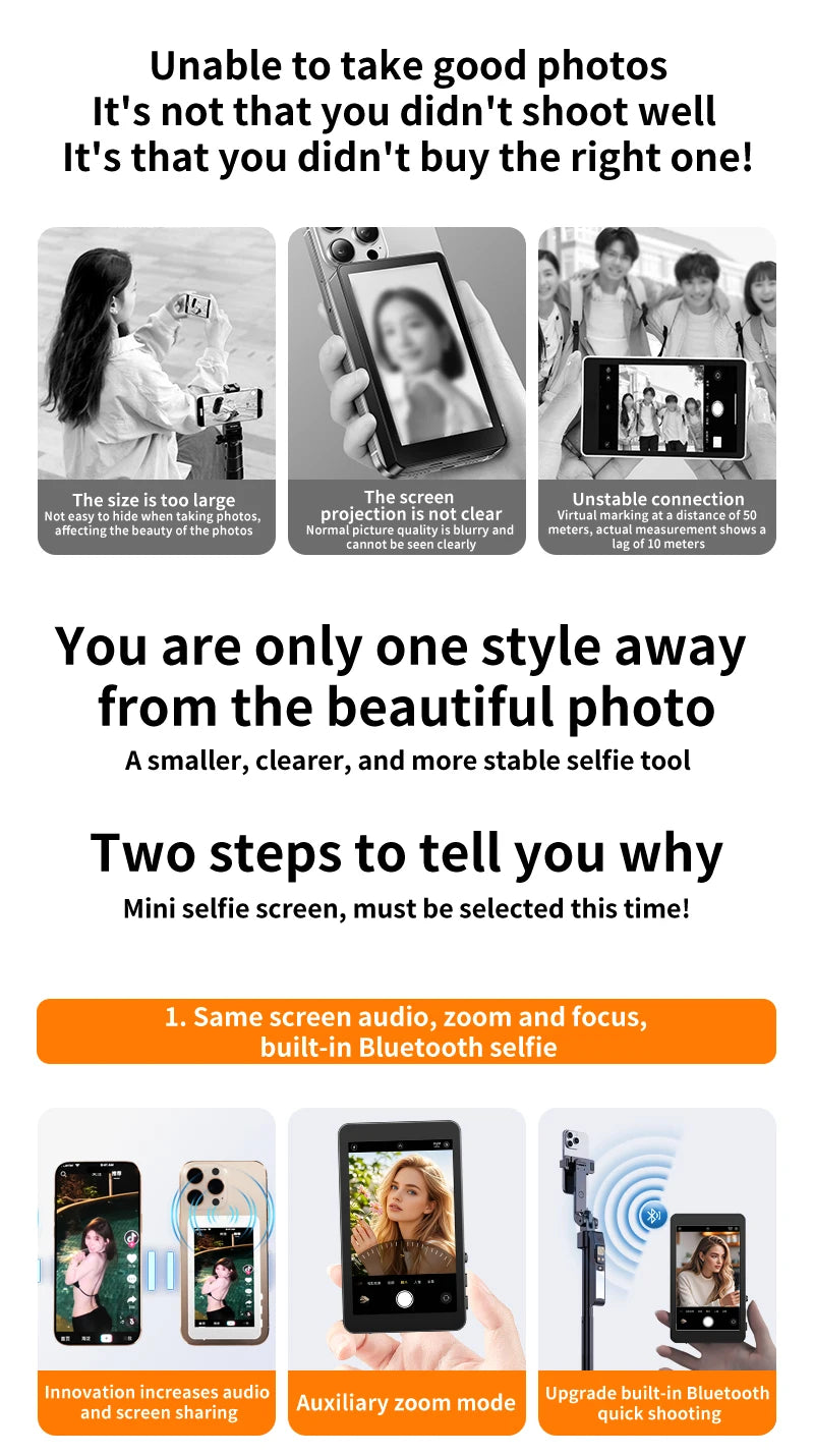 Mobile phone magnetic projection device, rear - high - definition self - shooting, wireless projection is extremely convenient