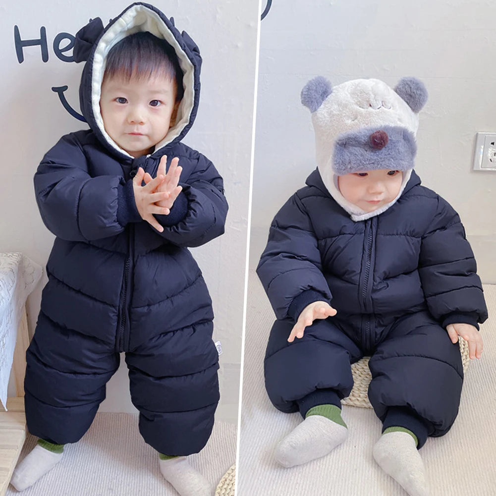 LPATTERN Toddlers Winter Romper,Hood Windproof Babies Jumpsuits,Infant Boys Overalls,Girls Sonwsuits,Warm Children's Outfits