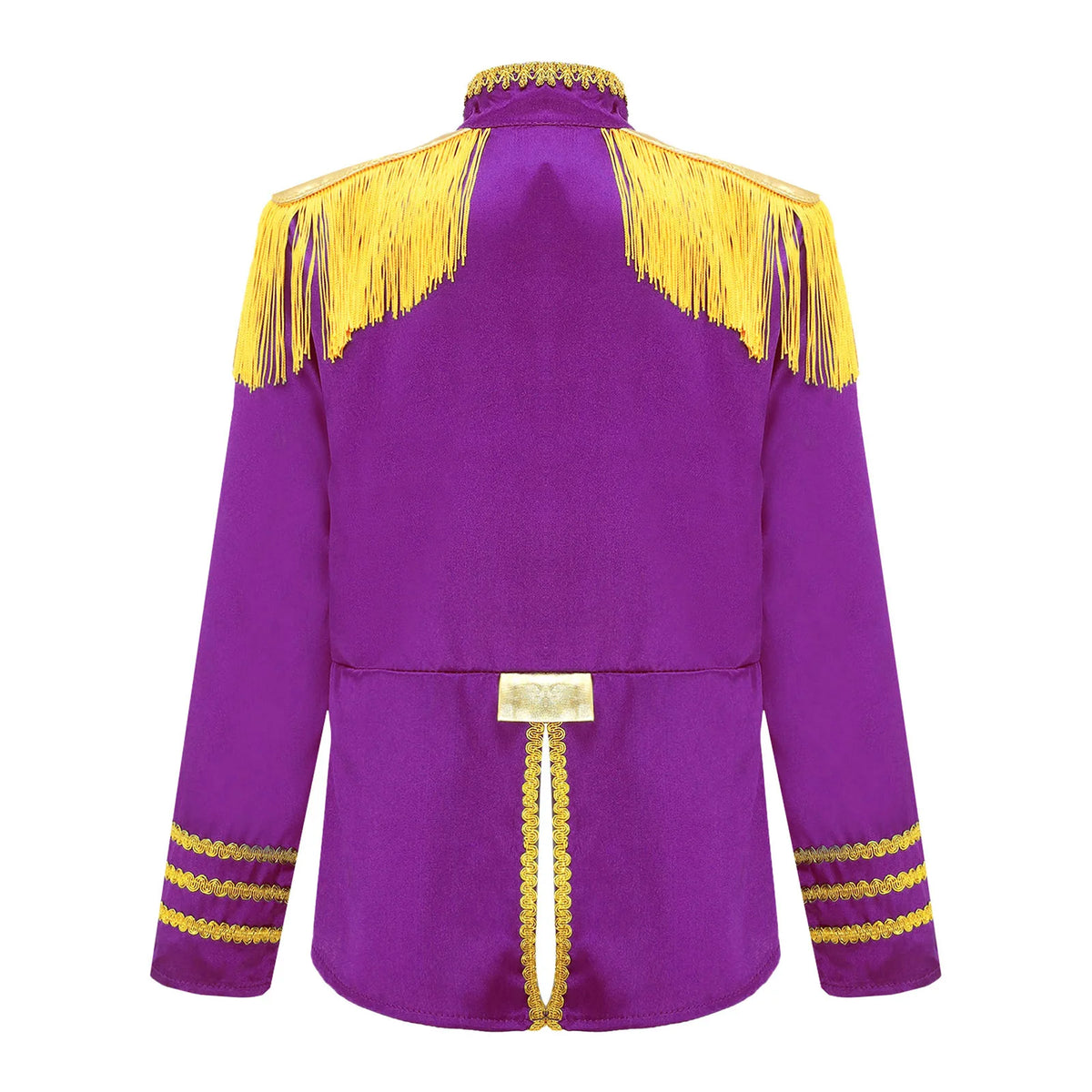 Kids Girls 60s Retro Hippie Rock Band Musician Costume Halloween Cosplay Carnival Party Circus Drummer Parade Tassel Jacket Coat