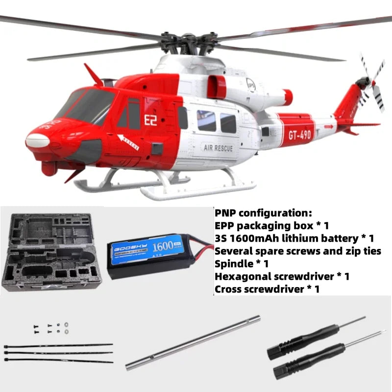 2025 New 1:35 Goosky E2 Remote-Controlled Helicopter Gps Intelligent Drone Resembling Real Uh-1y Helicopter