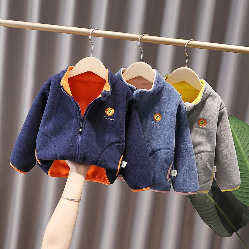 New Autumn Winter Baby Girls Clothes Boys Clothing Children Jacket Toddler Casual Thickened Costume Infant Coat Kids Sportswear