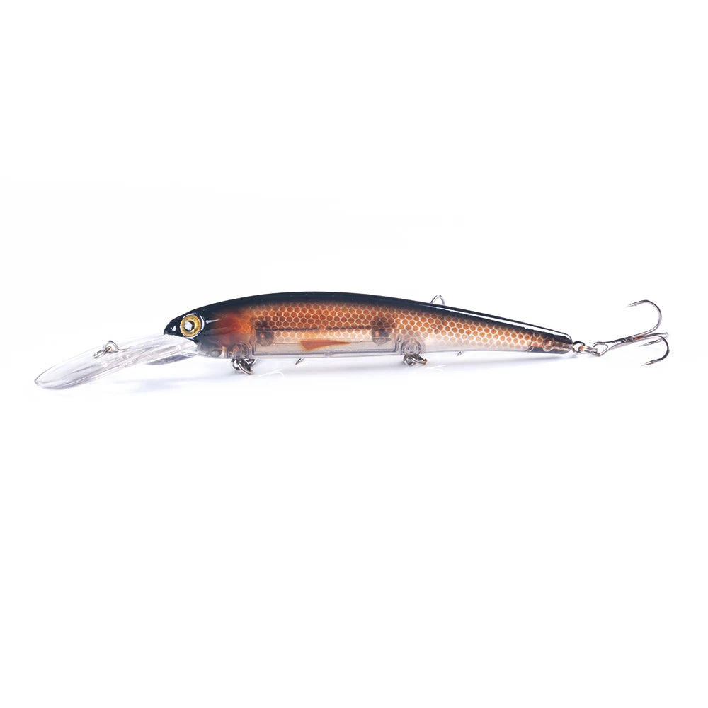 1pcs 16cm 20g Deep Diving Large Minnow Wobbler Lure Artificial Hard Bait Crankbait Bass Pike Perch Walleye Fishing Tackle