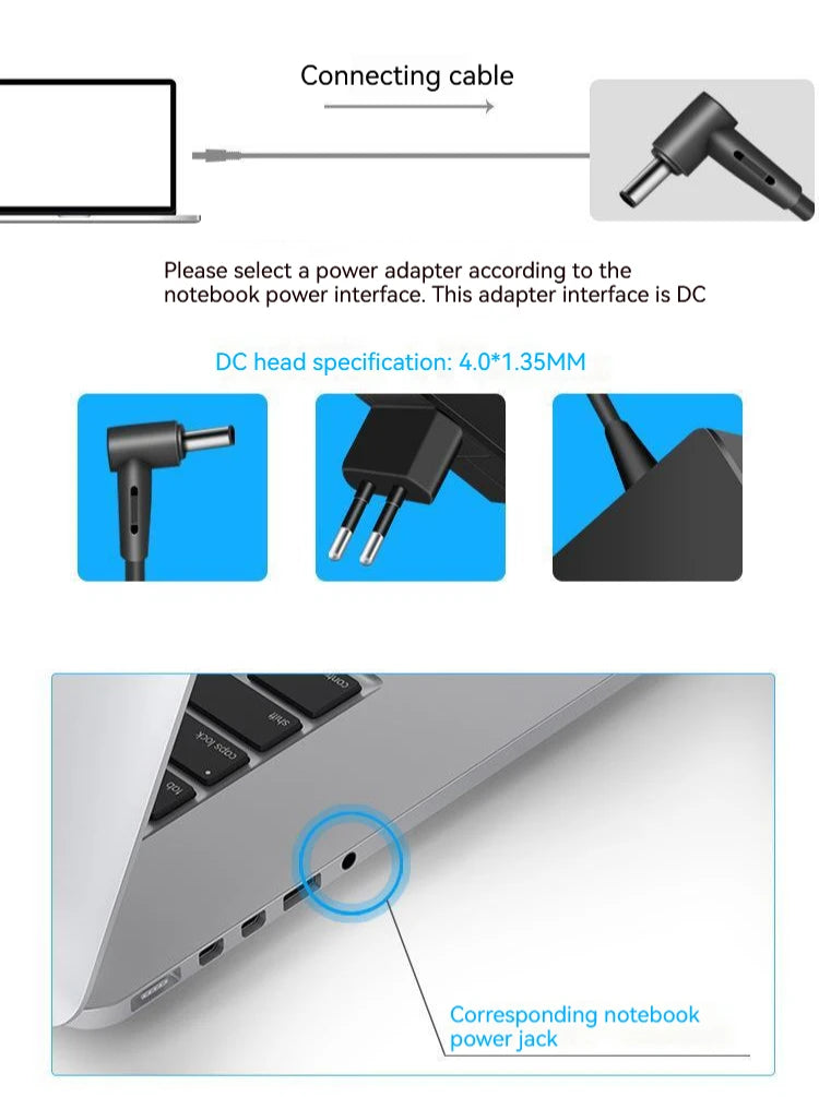 19V 3.42A 65W 4.0*1.35MM Laptop Ac Adapter Charger For Asus X453M F756U X556U F302L Q324U R558UJ R557U A556UF X503S Q504U K540LA