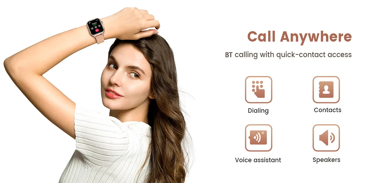 Viiray Fitness Smart Watch for Men and Women, Bluetooth Call, SpO2 Sleep Heart Rate Monitor,Fitness Tracker, IOS and Android