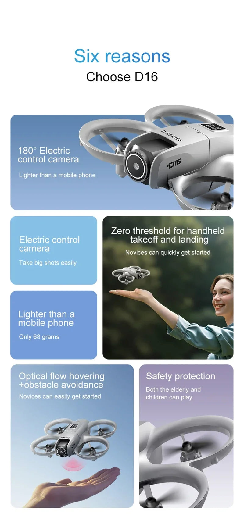 Xiaomi D16 Drone Profesional 8K HD Dual Camera Aerial 180° Electric Adjustable GPS Obstacle Avoidance Bushless Motor UAV New