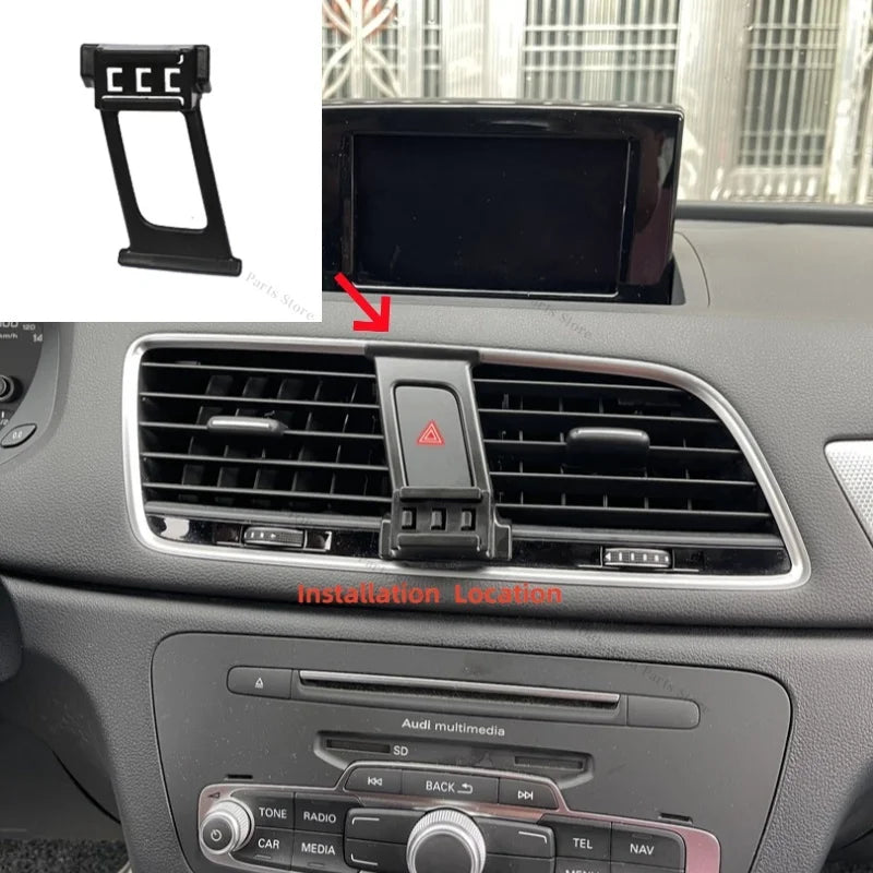 Magnetic Car Phone Holder For Audi Q3 8U 2013-2017 2018 Wireless Charging Special Fixed Bracket Base MagSafe Mount Accessoires