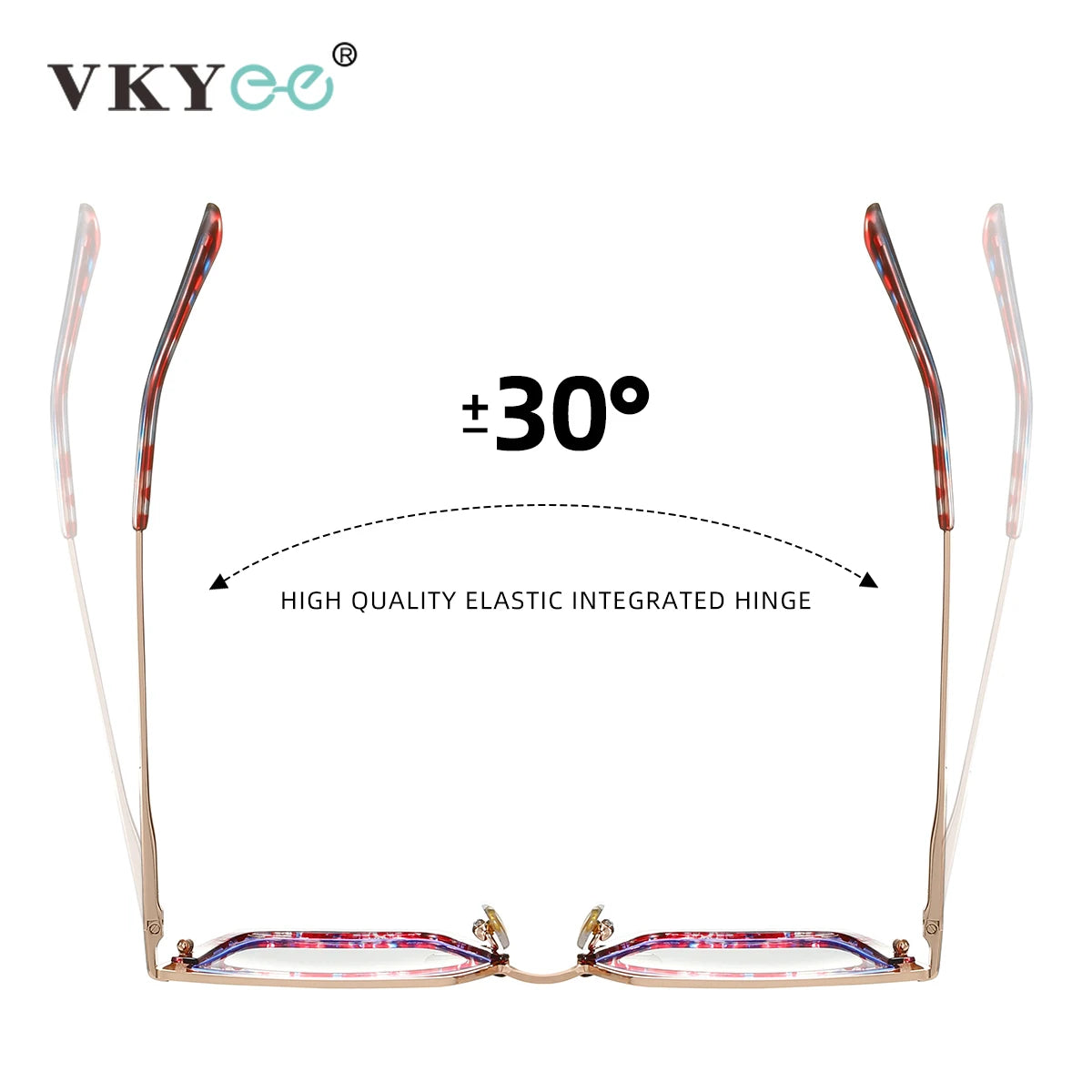 VICKY Fashion Geometric Square Large Frame Personalized Design Women's Anti-Blue Light Reading Glasses Customizable Prescription