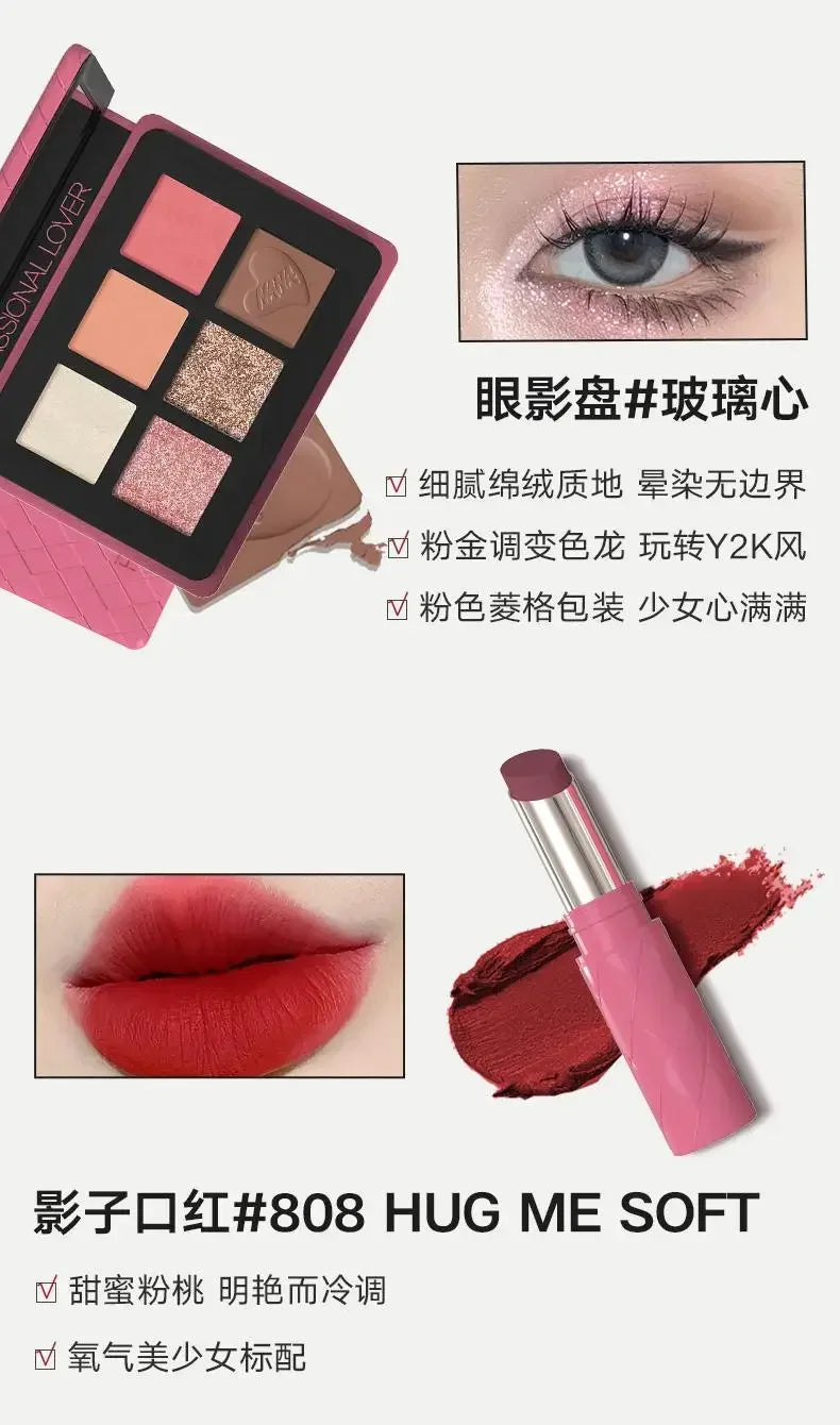 Passional Lover Makeup Cosmetics Set Foundation+eyeshadow+lipstick Long-lasting Moisturizing Waterproof for Women Beauty Makeup