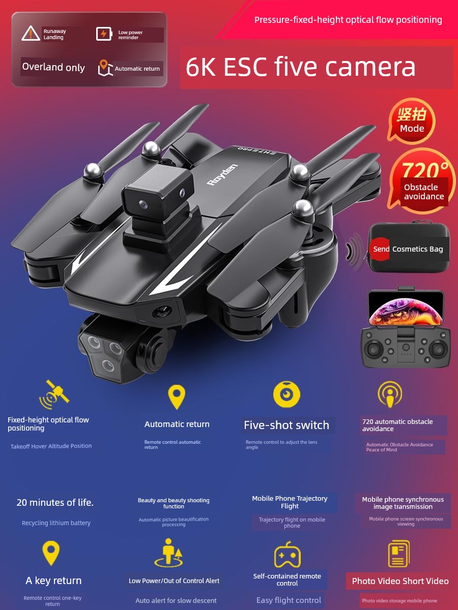 2025 New Arrival Remote Control Aircraft Kids UAV Toy Professional HD Aerial Photography Primary School Student Small Aircraft