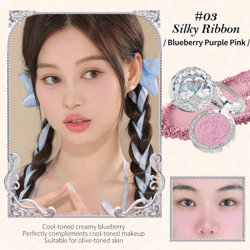 Makeup Flower Knows Set Swan Ballet Series Six Color Eyeshadow Palette Embossed Blusher Shine Lipstick Kit With Bag All In