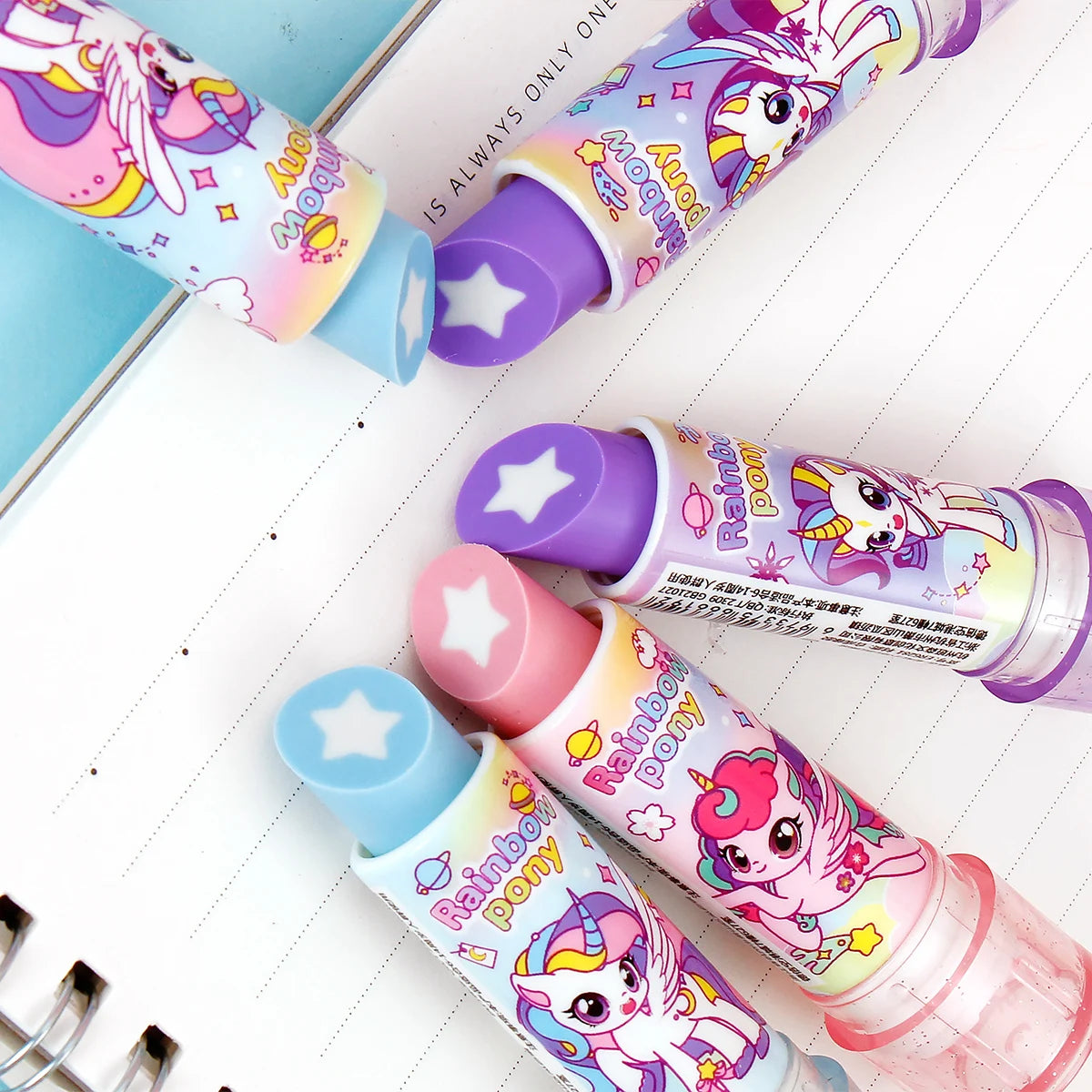 Pony-style lipstick, eraser, fun cosmetics, styling, school office painting, exam pencil, eraser, student and teacher gifts