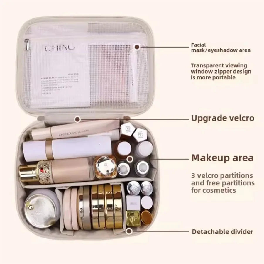 New Women's Cosmetic Bag Portable Storage Bag Large Capacity Luxury Makeup Bag Travel Organizer Essentials Toiletry Bags