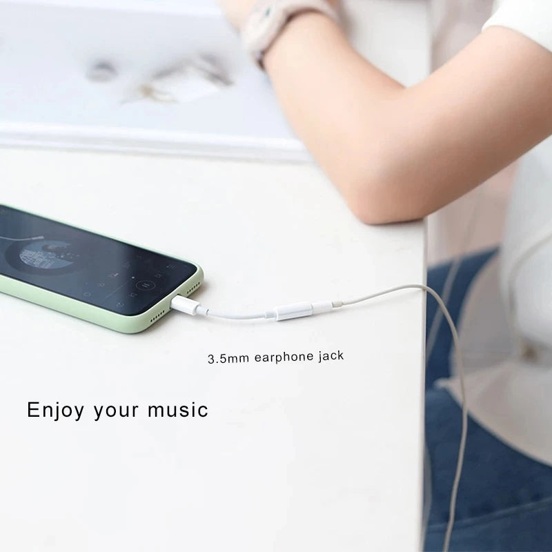 For IOS Headphone Adaptador for IPhone 13 12 11 10 9 8 plus Aux Audio Splitter for Lighting To 3.5mm Adapter Earphone Jack Cable
