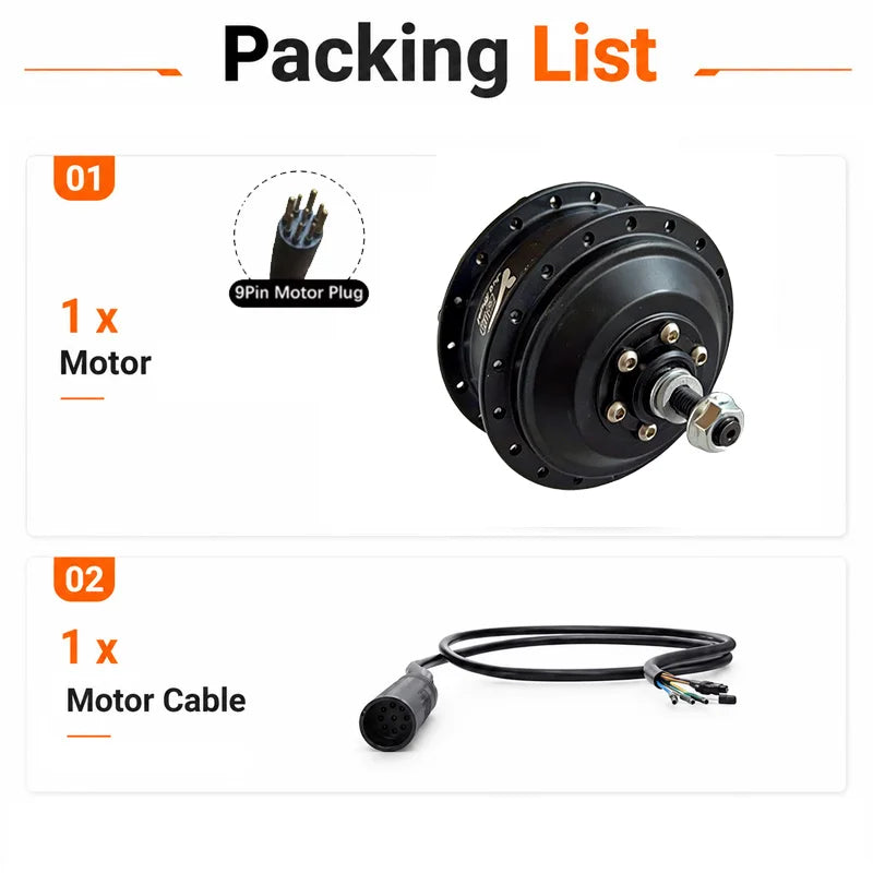 36V 48V 250W 350W 500W Front Rear Drive Brushless Gear Hub Motor Rotary Type High Speed E-Bike Motor Wheel Electric Bike Kit