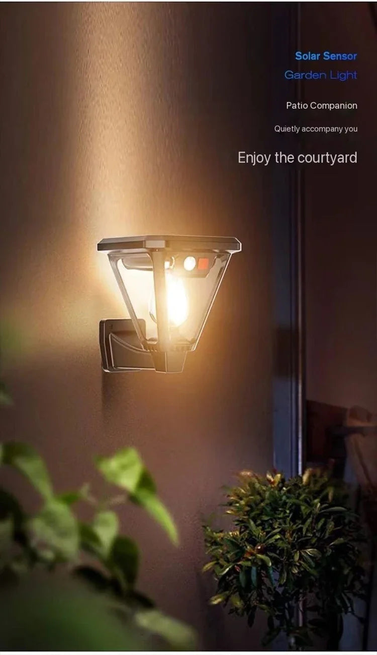 2IN1 Outdoor Solar Camping Wall Lamps Lawn Lamps Floor Lamp LED Induction Lamps Garden Landscape Lamps Decorative Tungsten Lamp
