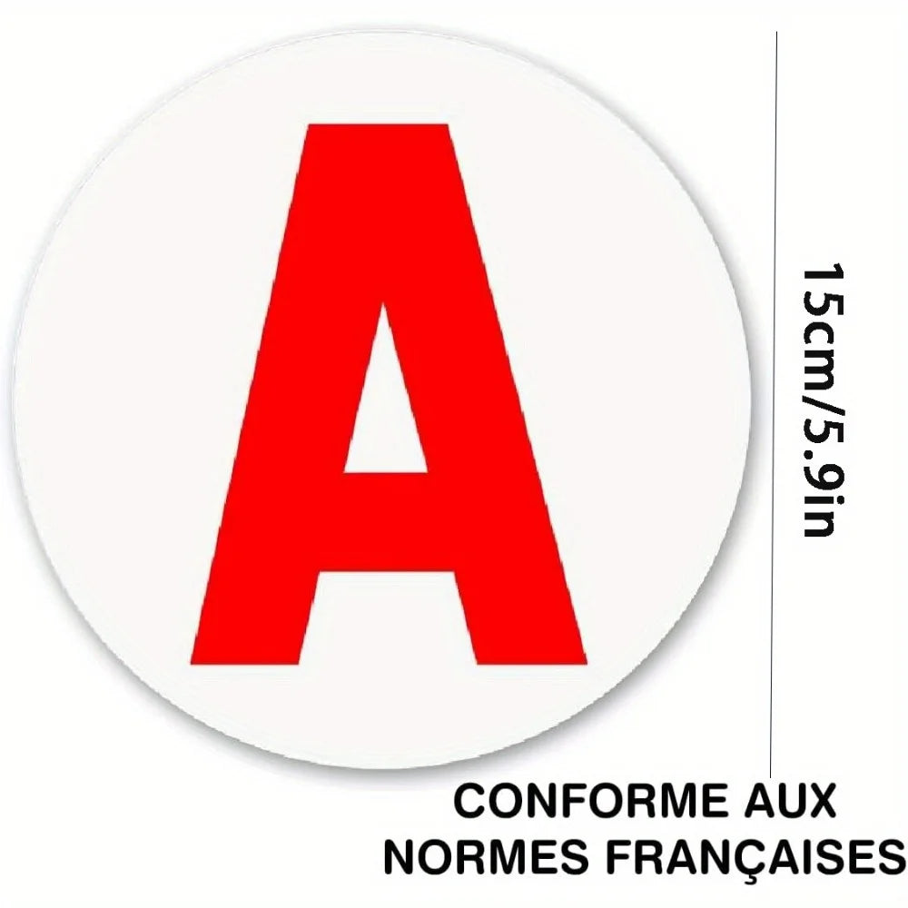 Letter A Car Magnet Sticker New Driver Car Magnet Accompanied Driving Sign Creative Anti Scratches Car Body Sticker New Driver