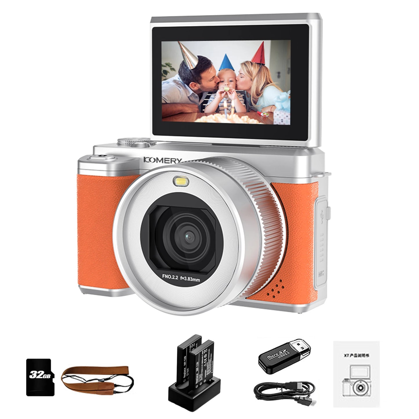 5K Digital Camera Auto Focus 80MP Vlogging Camera for YouTube and Anti-Shake Video Camera with Flash Dual Lens Selfile Camcorder