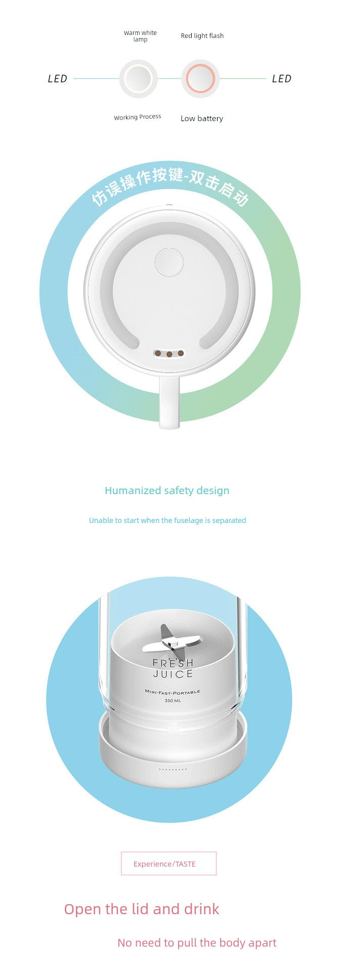 Portable Juicer Cup 2025 New Arrival Small Portable Automatic Fruit Juicer Good-looking Weight Loss Juice Cup