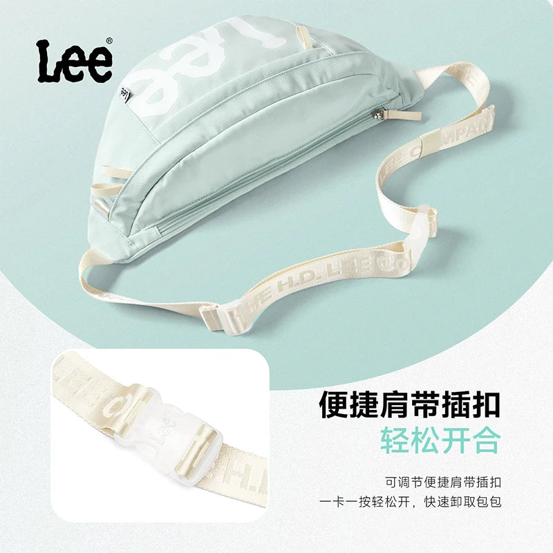LEE Unisex Independent IPad Pocket Crossbody Bag Male Women Waterproof Sport Single Shoulder Extra Large Waist Bag Fanny Pack