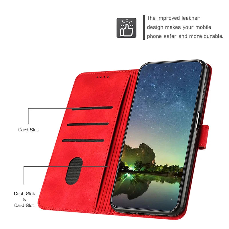 Stand Flip Wallet Case for Xiaomi Redmi 14C 13C 13R 12C 12 13 4G 5G 10 2022 11a 10C 10A 9C 9A 8A 7 8 6A Leather Protect Cover