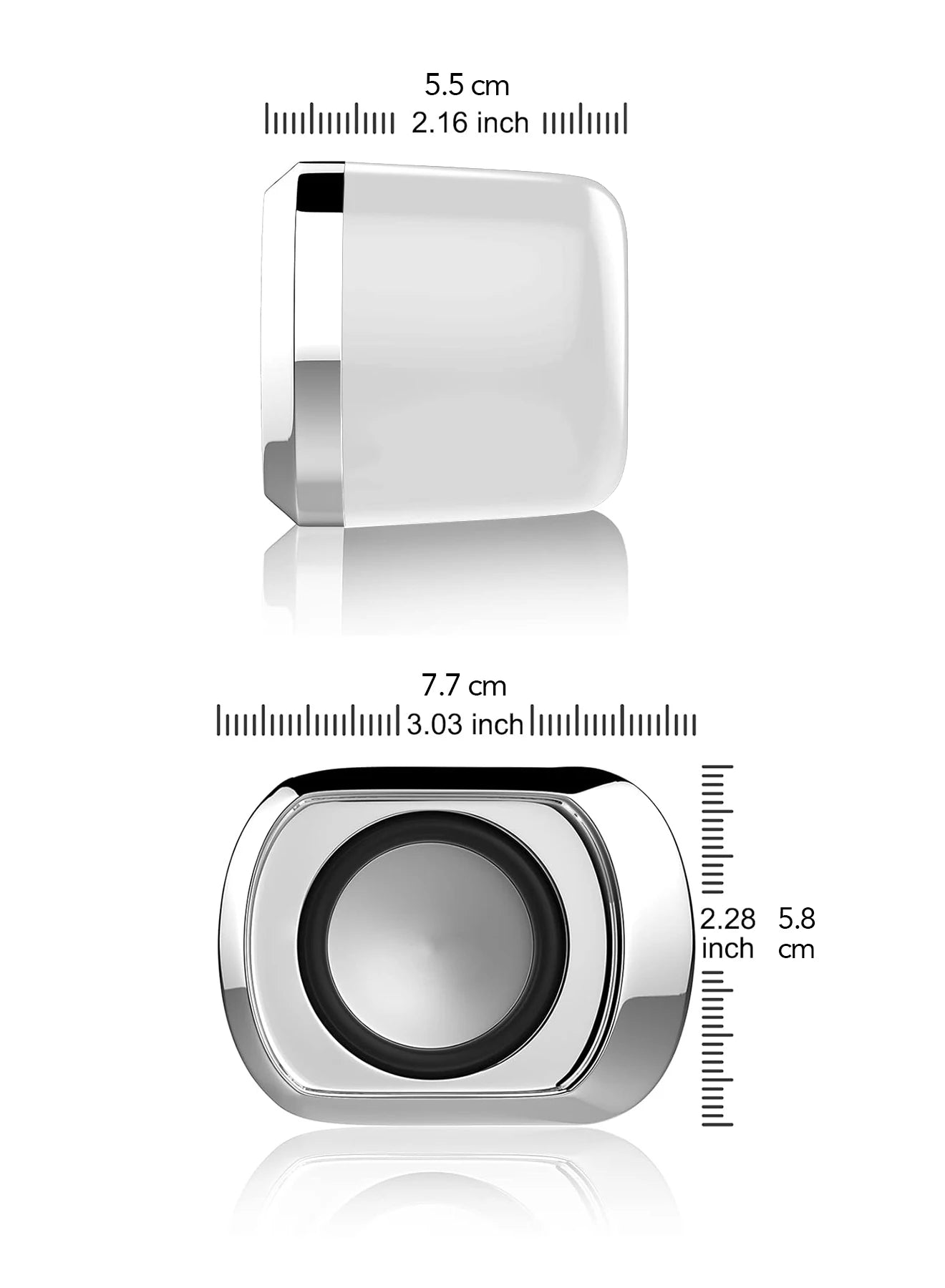 Computer Speaker - Compact and Delicate Laptop Speakers with Volume Control and 3.5 Mm Audio Plug, USB-Powered Desktop Speaker