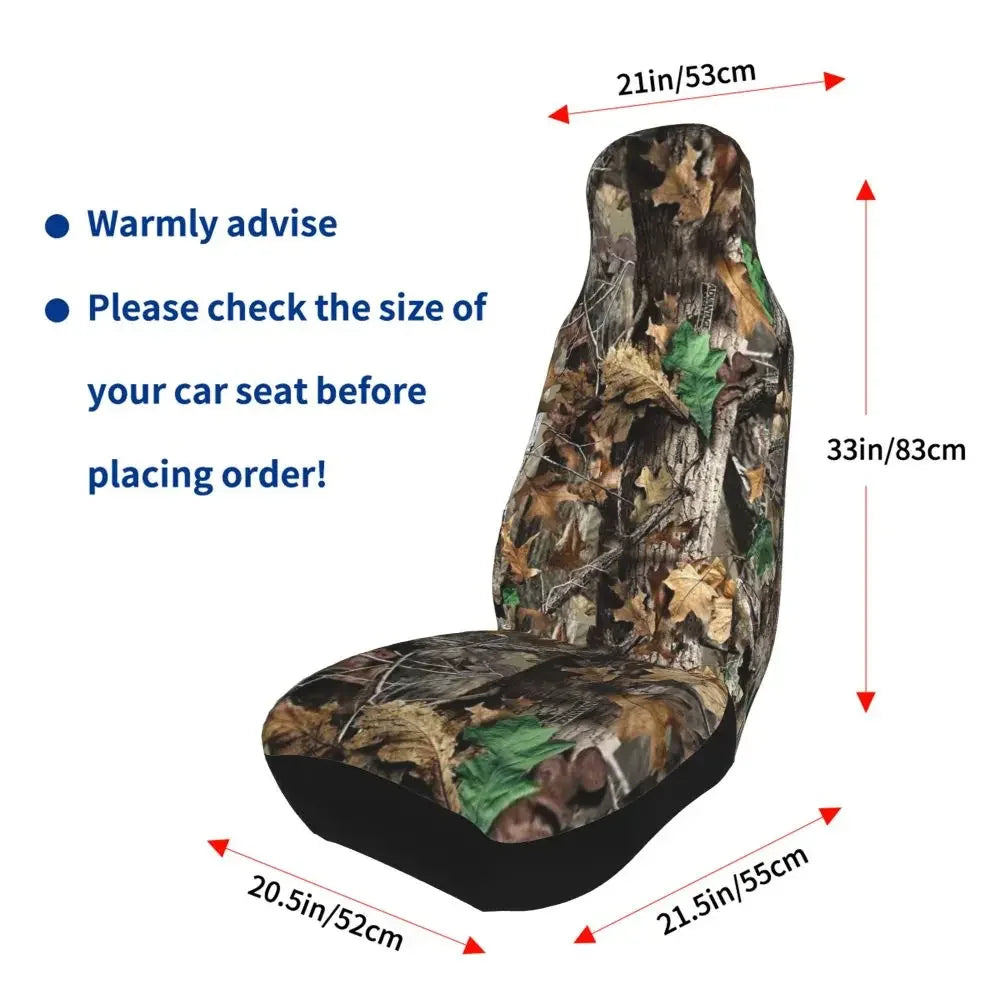 Camouflage Hunting Universal Car Seat Cover Four Seasons For SUV Tree Car Seat Covers Fiber Seat Protector