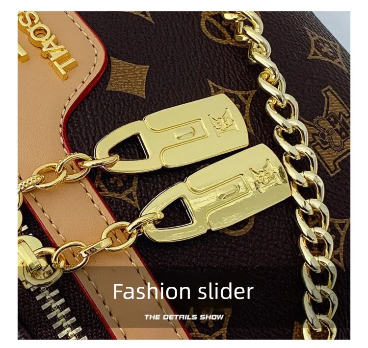 High-End Fashion Women's Waist Bag Luxury Classic Printed Single Shoulder Crossbody Bag Versatile Women Chest Bag British Style