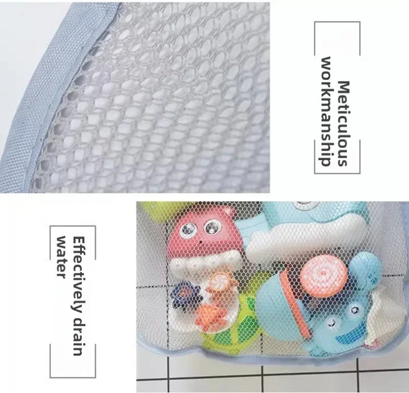 Baby Bath Toys Organizer Quick Dry Toddlers Mesh Net Bag for Bathroom Toy Storage Cartoon Shape Sand Beach Toys Storage Holder