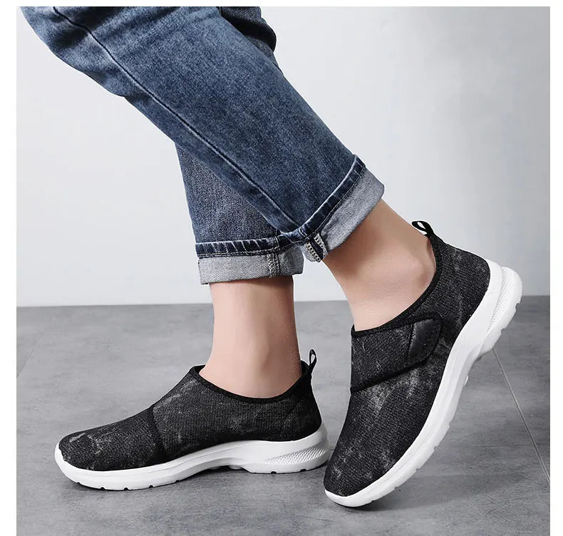 Women Mesh Shoes Summer Sports Black Outdoor Comfortable Loafers Monk Sneakers Girls For Walking Flats Mother Gift