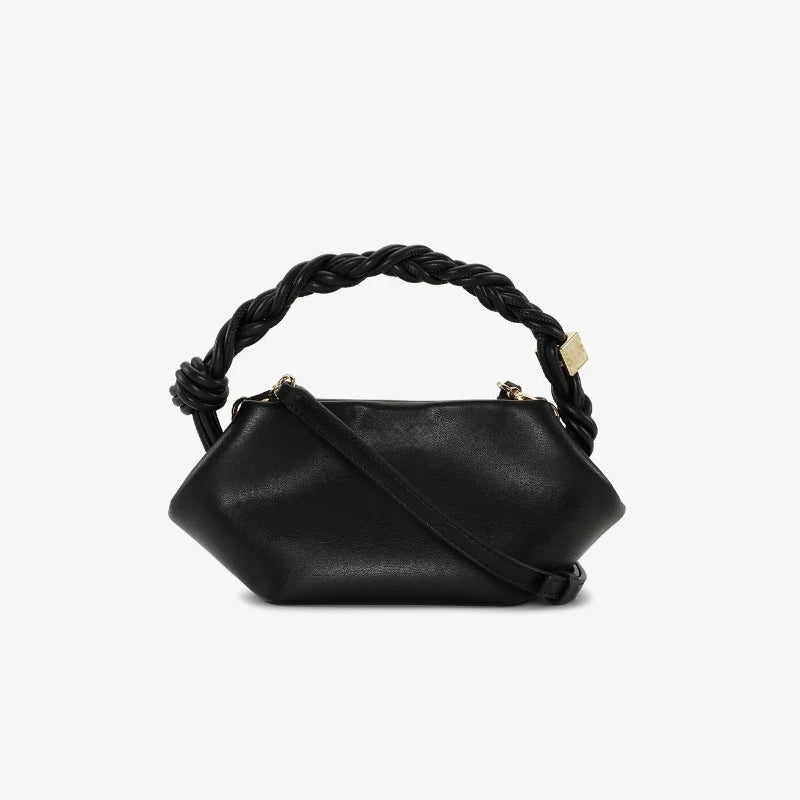 New Luxury Designer Mini Handbag, Spacious Knotted Crossbody Bag For Women, Solid Color and Crocodile Pattern Shoulder Bag