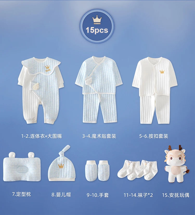 Newborn Baby Clothing 15/18/20 Pieces/0-3Months 100%Cotton Kids Clothes Suit Unisex Infant Boys Girls Clothing Set Without Box
