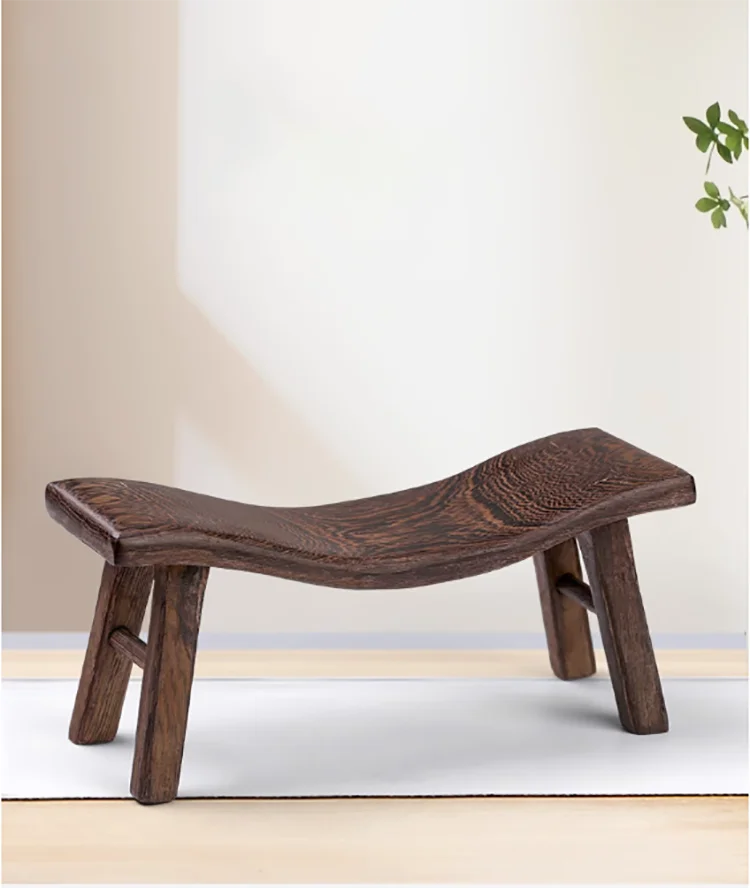 Chicken Wing Wooden Footstool, Cervical Vertebra Pillow, Solid Wood Footstool, Cool Red Rose Pear Hardwood, Multi-functional Sle