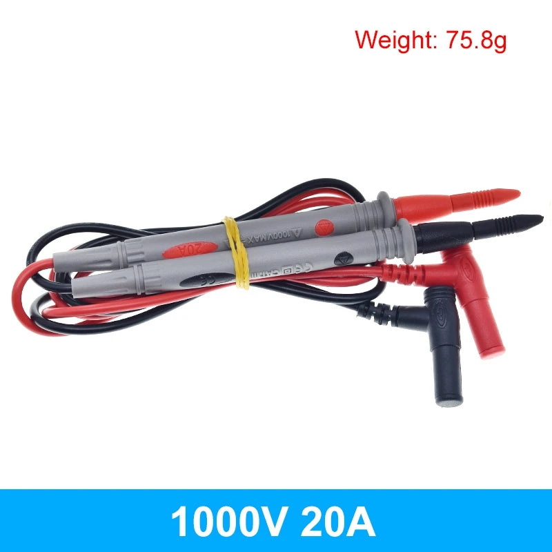 TZT Multimeter Test Leads Universal Cable AC DC 1000V 20A 10A CAT III Measuring Probes Pen for Multi-Meter Tester Wire Tips
