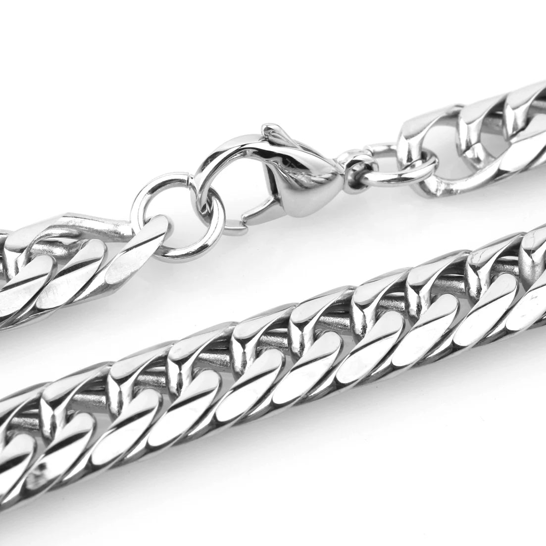 9/11/13/16/19/21mm Heavy Polished Stainless Steel Necklace Men Curb Cuban Link Chain Necklace Or Bracelet Choker Jewelry 7-40"