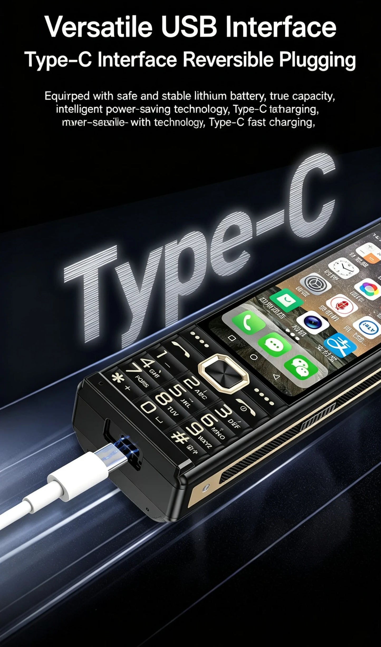 Touch  Screen 4G LTE Mobile Phone Android 13 4GB RAM 64GB ROM Fast Charging Dual SIM WiFi 5G/BT5.0/GPS