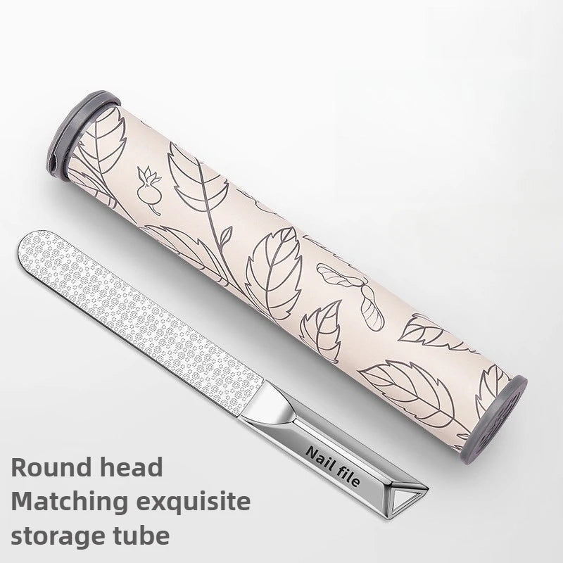 Stainless Steel Double Side Nail File Styling Accessories Polish Remover For Buffer Manicure Tools For Home And Travel