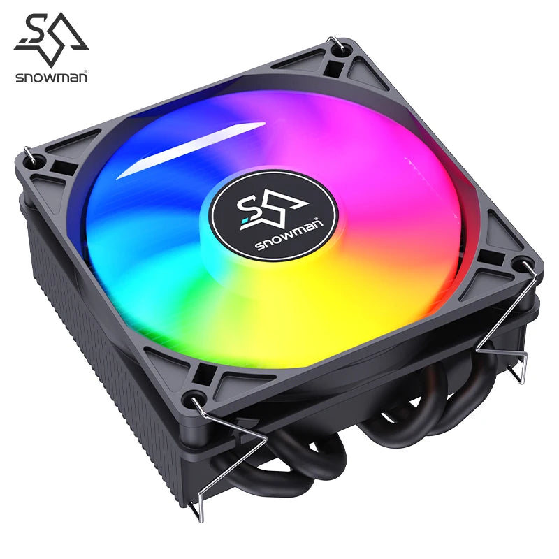 SNOWMAN MC45-4 ITX CPU Cooler Air 4 heat pipes cooling PC heat sink ARGB Fans PWM Intel LGA1851 1700 1200 1151 X99 2011 AM5 AM4
