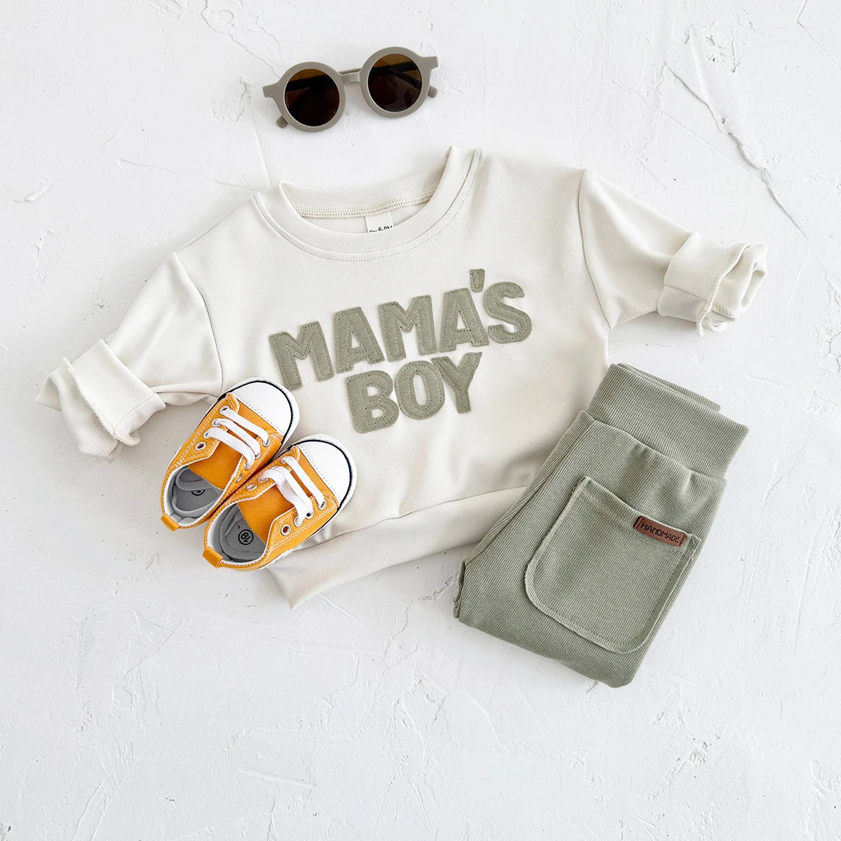 Baby Boy Clothes MAMA'S BOY Sets New Baby Girl Infant Outfit Sweatshirt Top Pants 2Pcs Long Sleeve Thicken Winter Infant Suit