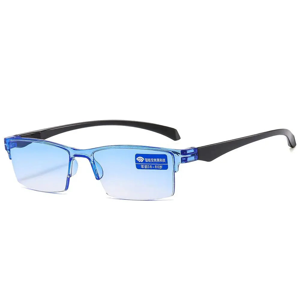 Smart Automatic Zoom Eyeglasses Anti-Blue Light Reading Glasses Men Women Square Frameless Optical Spectacle Computer Eyewear