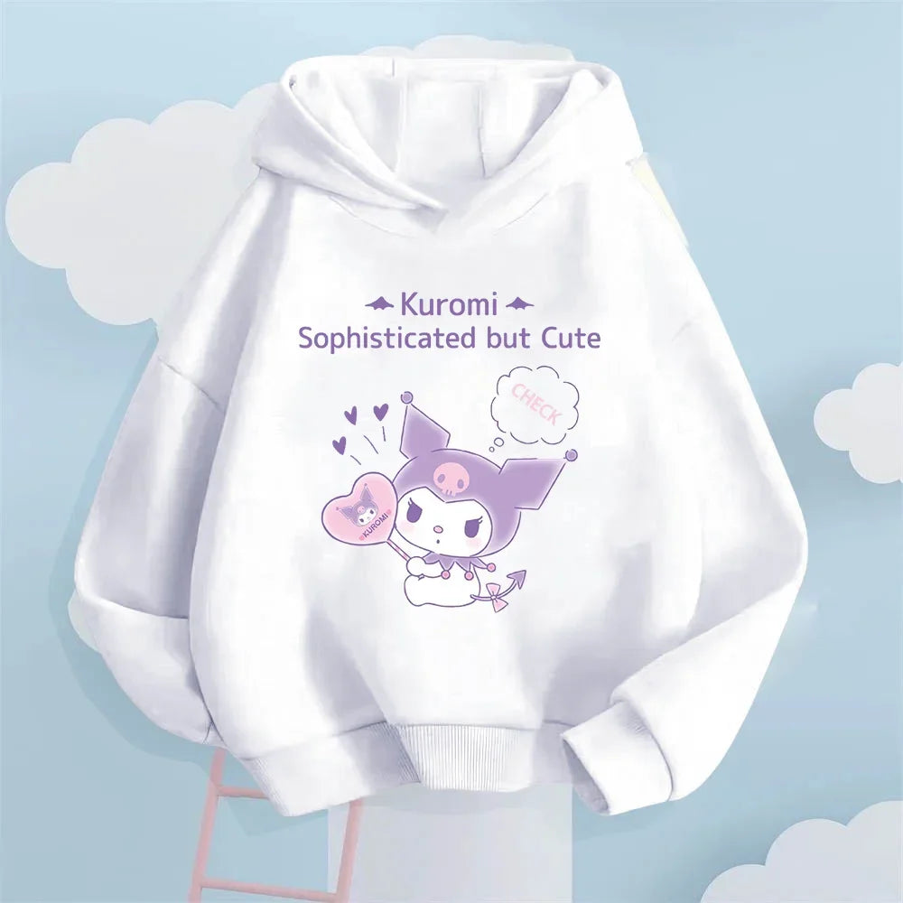 Kawaii Kulomi Printed Children's Sports Hoodie Autumn and Winter Long-sleeved Harajuku Boys  Girls Winter Sweater