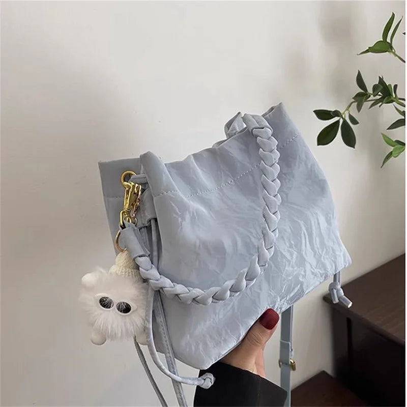 Women Tote Bags Sophisticated Medium Bucket Bag Pu Women'S Bucket Bag Stylish Crossbody Handbag For Short Travel Daily Commuting