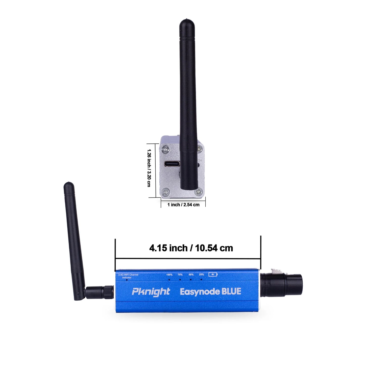 Pknight Upgraded 2.4G Wireless DMX Controller Easynode BLUE with Dual WiFi & Bluetooth Artnet & sACN Transceiver Interface