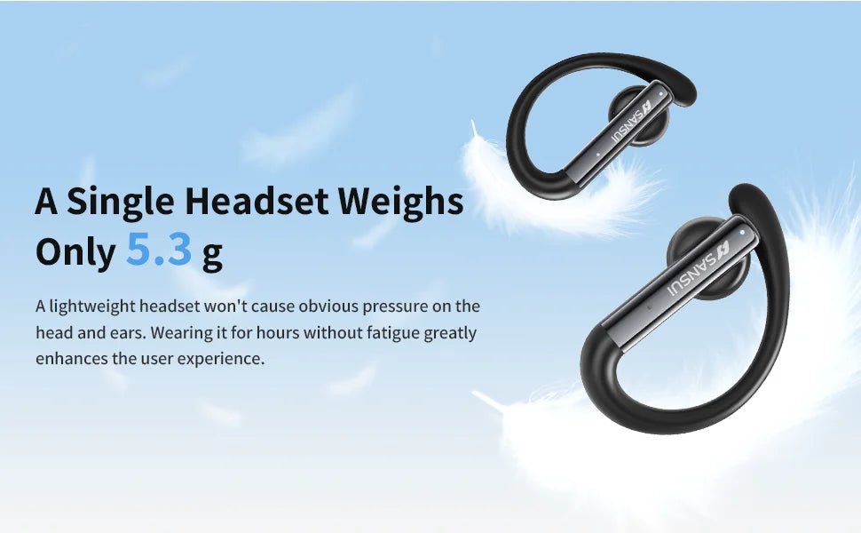 Sansui In-Ear OWS Bluetooth 5.4 Earphones Air Conduction Sports Wireless Headphone High Quality Bluetooth Headset with Smart app