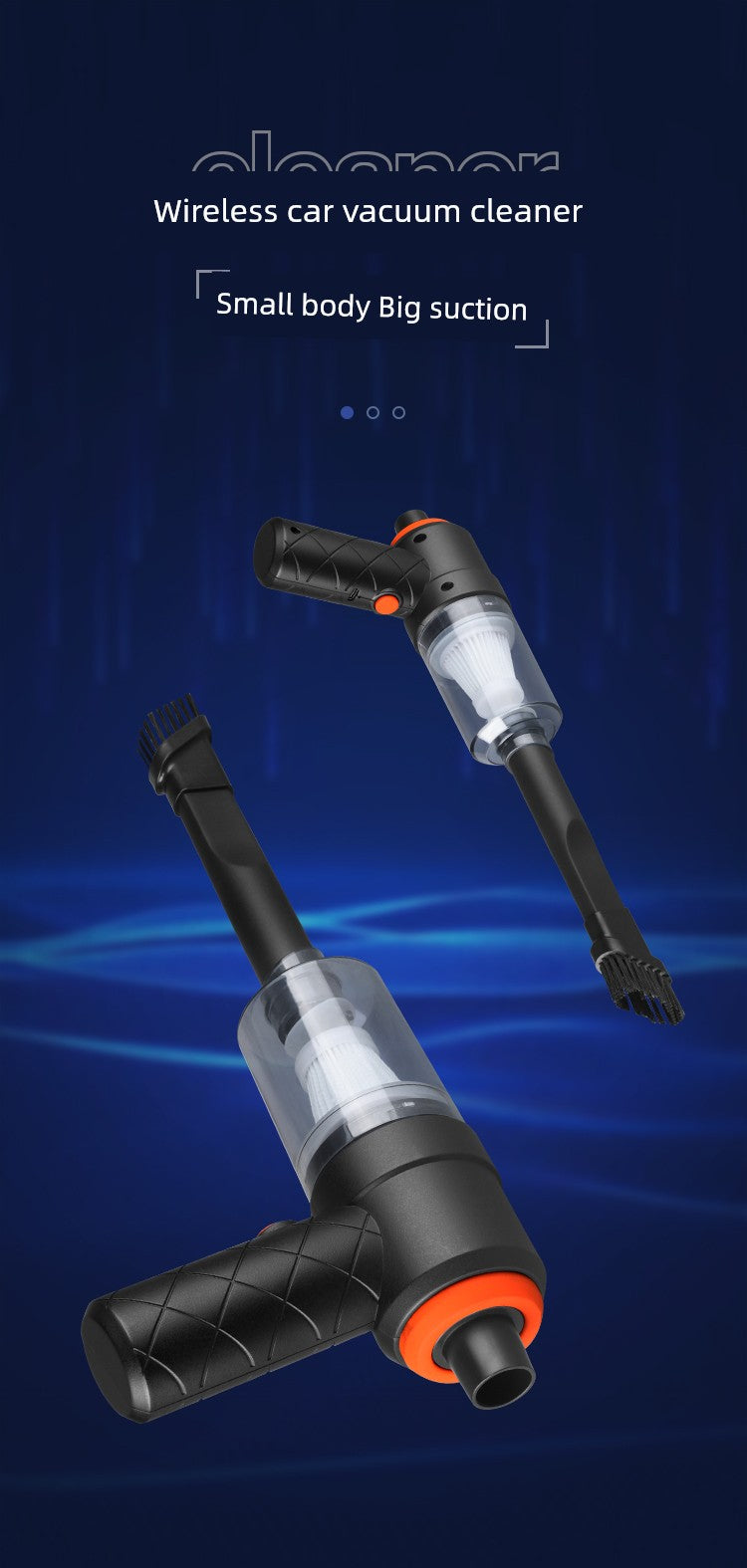 Car Window Vacuum Cleaner Wireless Charging Car For Home Groove Large Suction Power Strong Small Handheld Mini