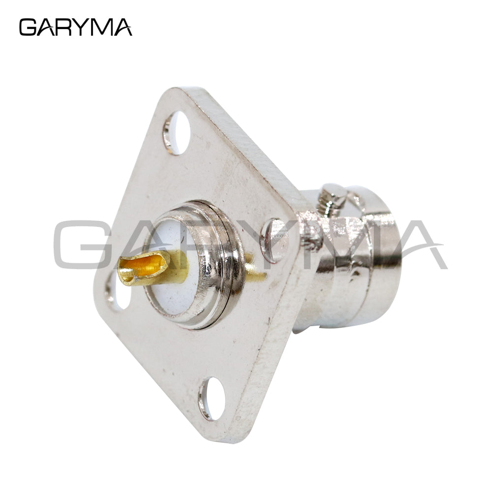 5Pcs Q9 BNC Female Jack 4-holes Flange Solder Panel Mount RF Adapter Coaxial BNC Female Jack Brass