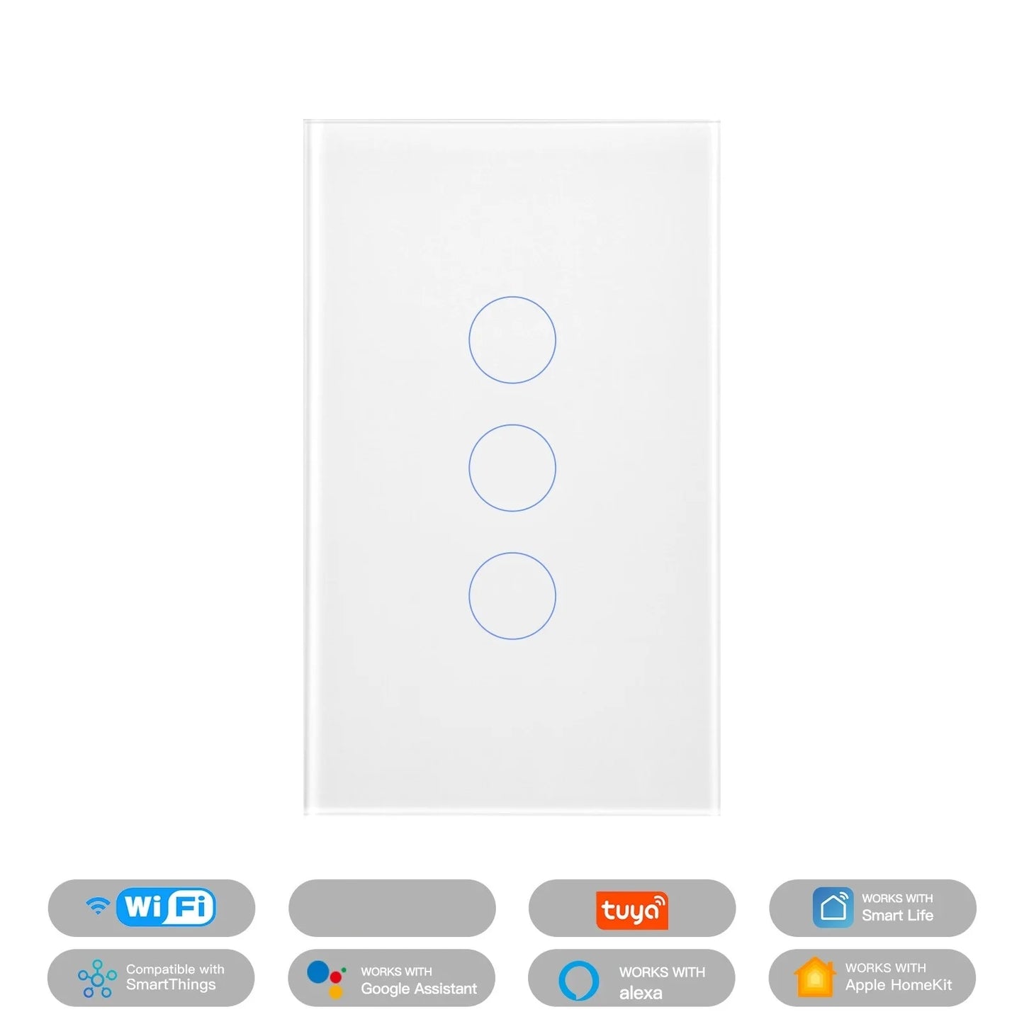 Matter Smart Switch Matter Light Switch Wifi Wall Switch Neutral Wire/No Neutral Wire 1/2/3/4 Gang US Touch Wall Light
