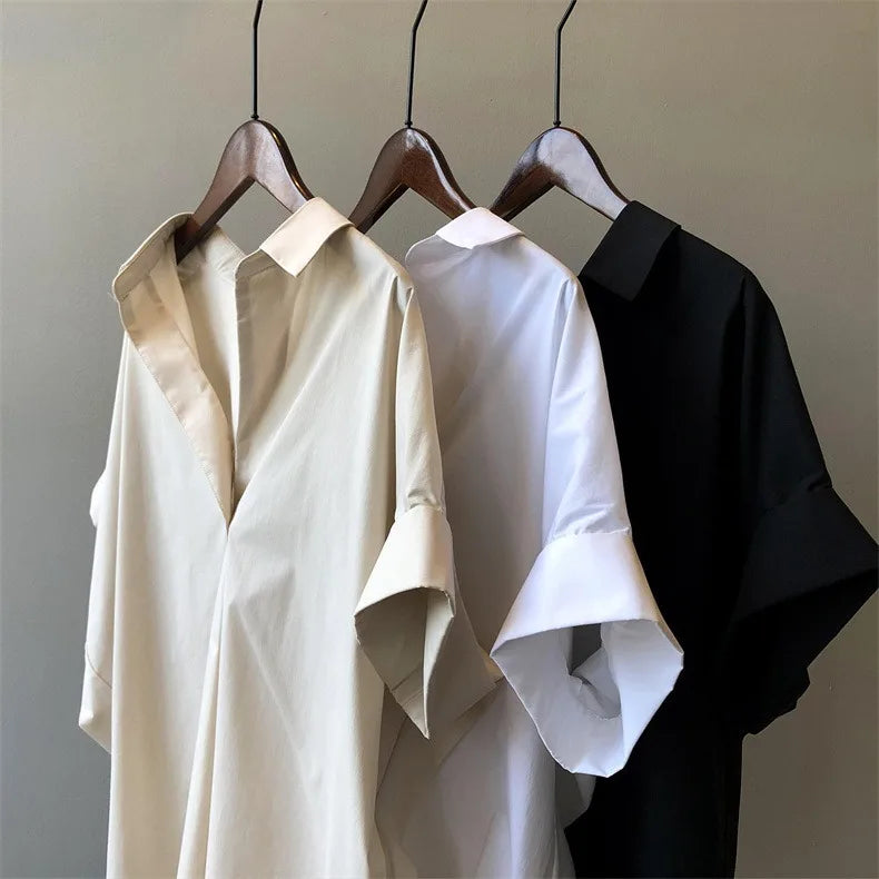 Women Summer Tops Tees Sexy Vintage Blouse Chiffon Ruched Short Sleeve Shirt Ruffles T Shirts Loose Casual Tees
