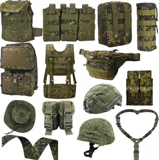 Russian Little Green EMR Camouflage Tactical Game Gear Accessories Magazine Pouch Waist Cover Accessory Bag Strap Helmet Cover