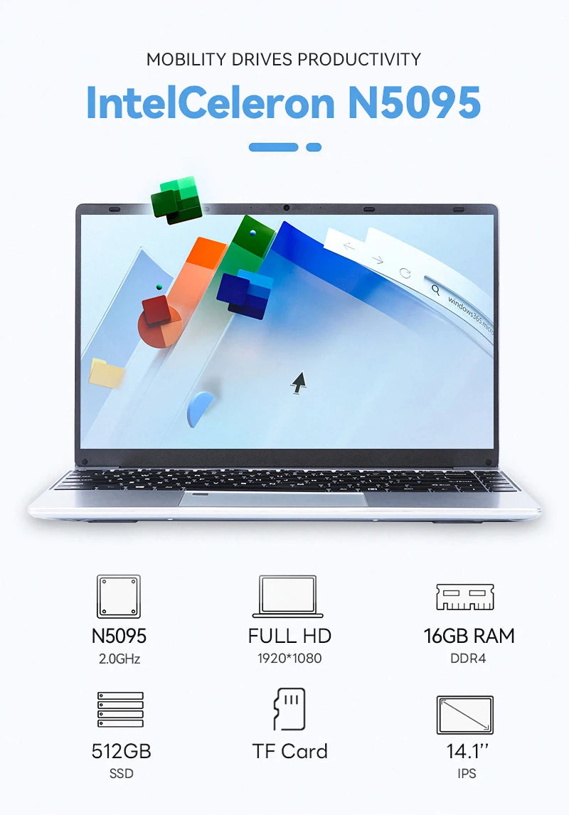 FIREBAT A14 New Arrival 14.1 Inch Ultra Slim 16G RAM 1TB 1920*1080 Fingerprint Portable Intel N5095  Notebook Laptop Computer PC